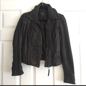 All Saints Belvedere Leather Jacket NEVER WORN